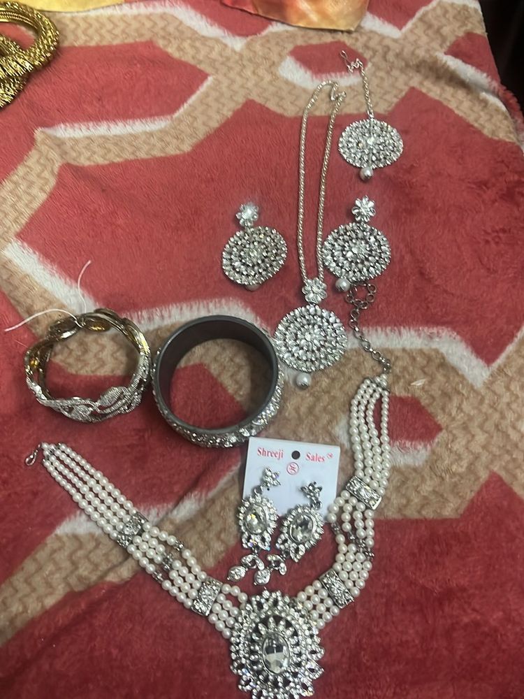 Silver Jewellery Combo Of 4