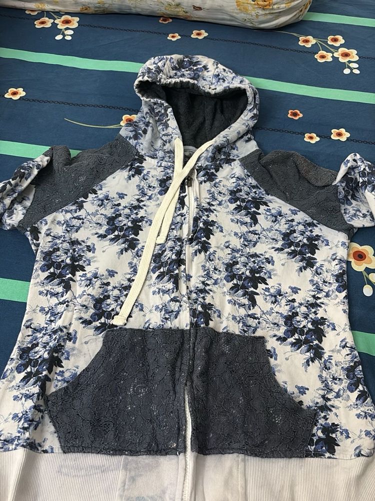 Floral Print Hoodie