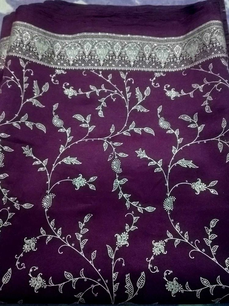 Purple Floral Sari 💟