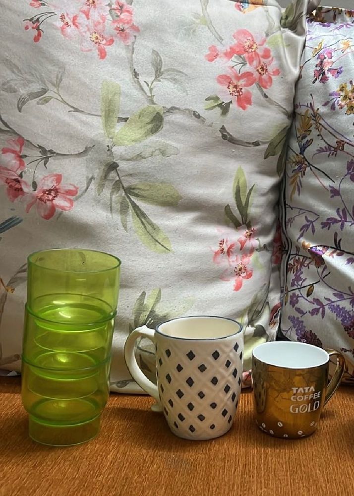 Cups N Green Glasses
