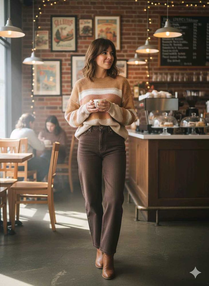 Stylish Striped Knit Sweater