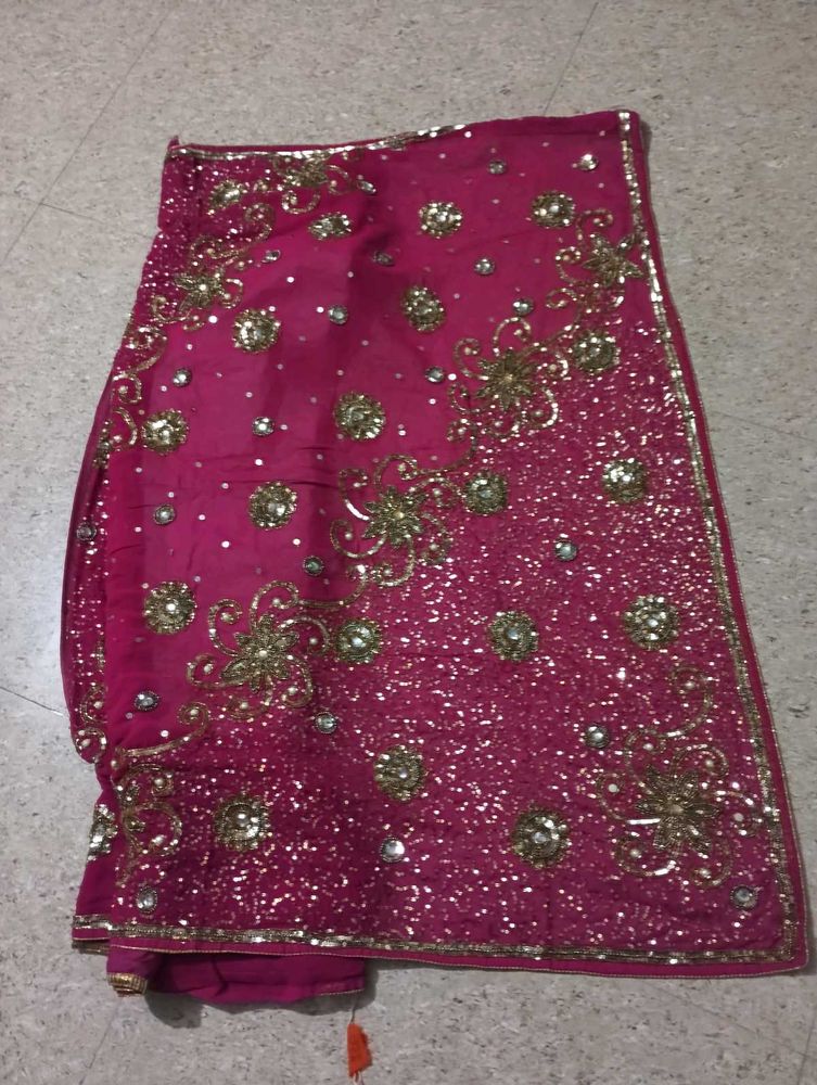 Gorgeous Pink Embellished Saree