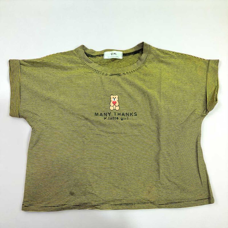 Cute Striped Bear Graphic Tee - Women&#39;s Casual Sum