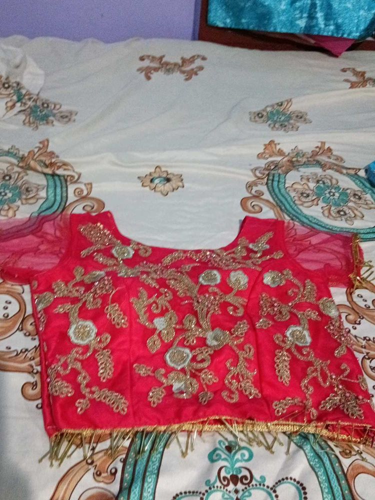 Red Embroidered Blouse