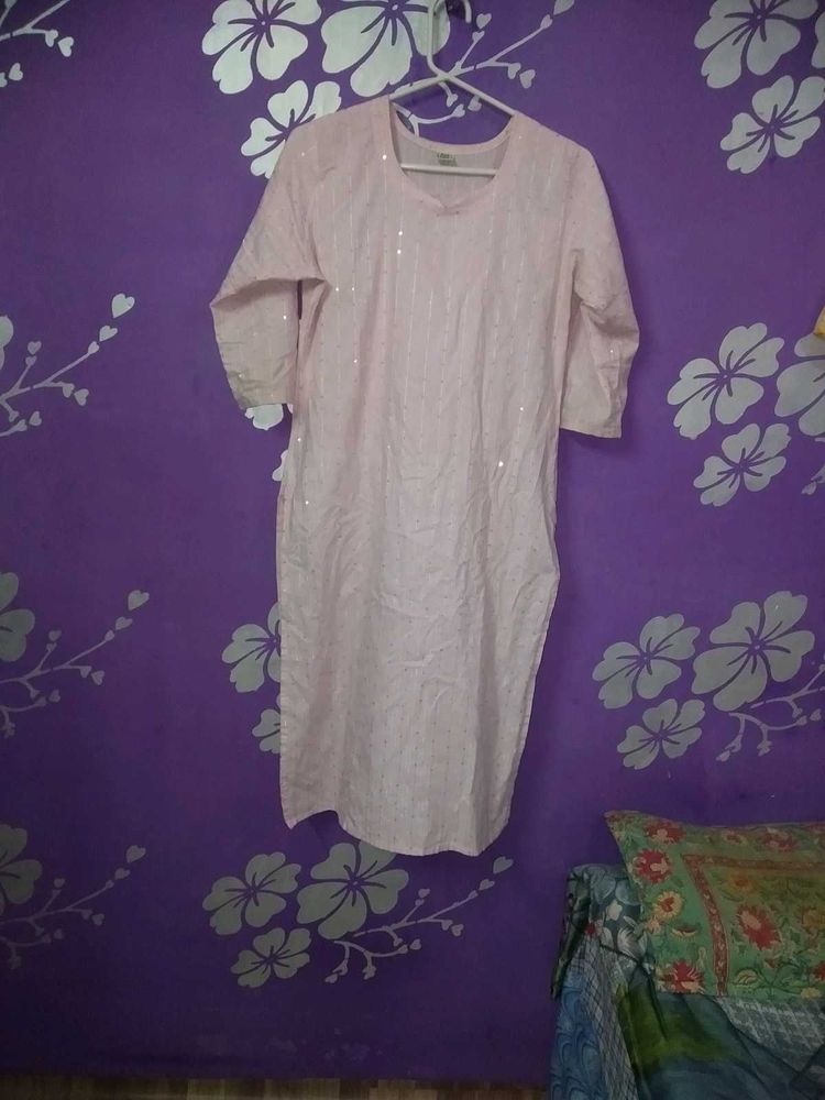 Pink Cotton Kurta