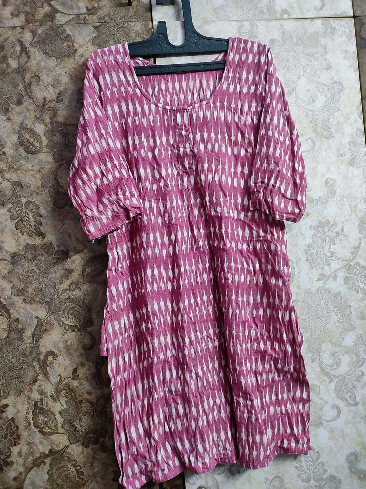 Ikkat Woven Kurta Bust 40
