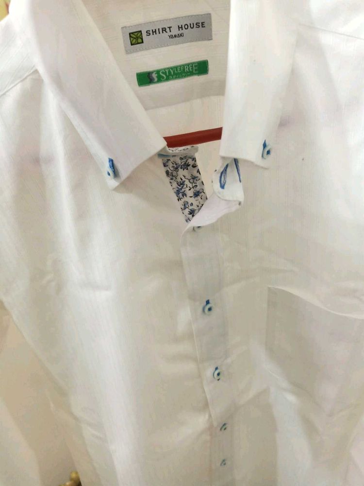 NEW IMPORTED Classic White Long Sleeve Shirt