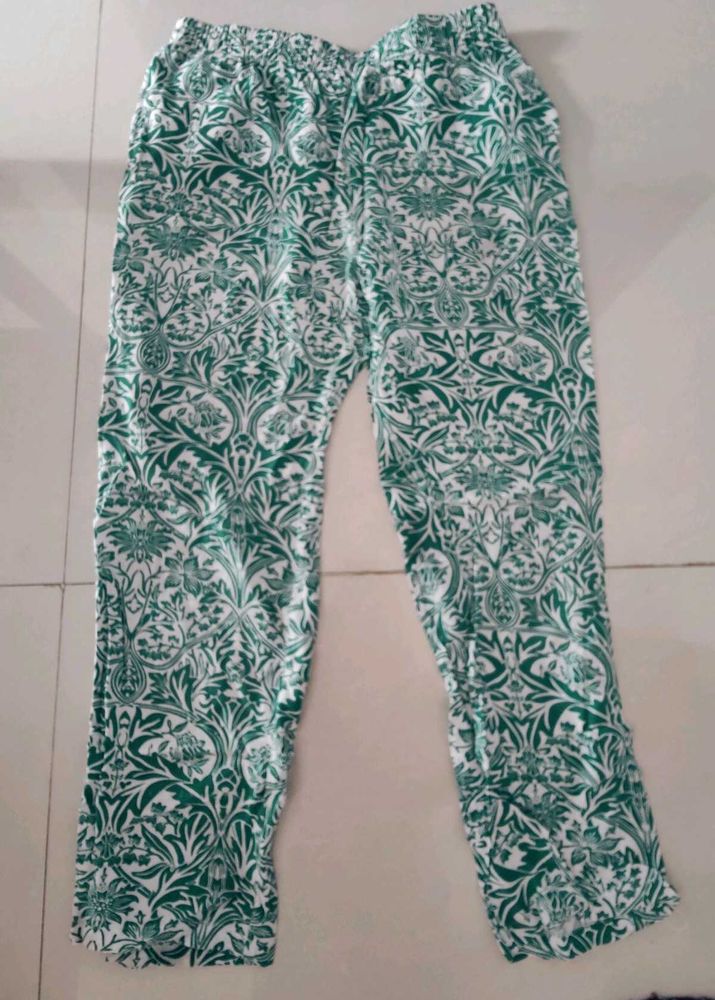 Green Women Cotton Pyjama