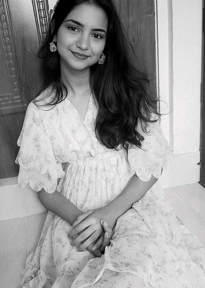 White floral frock 🌷✨