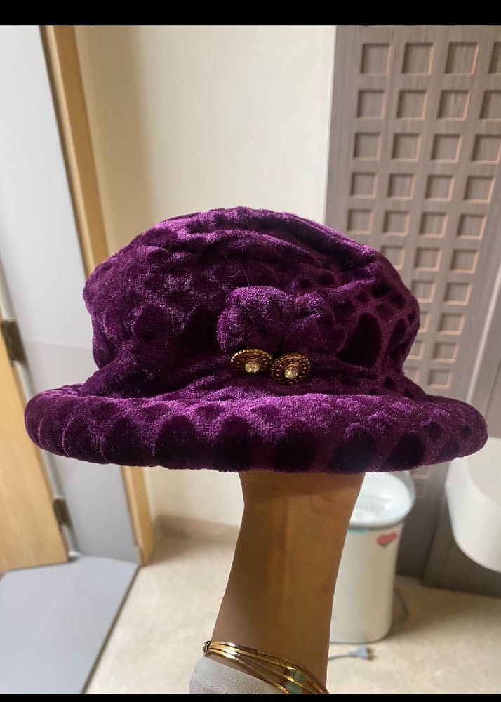 Purple Velvet Hat