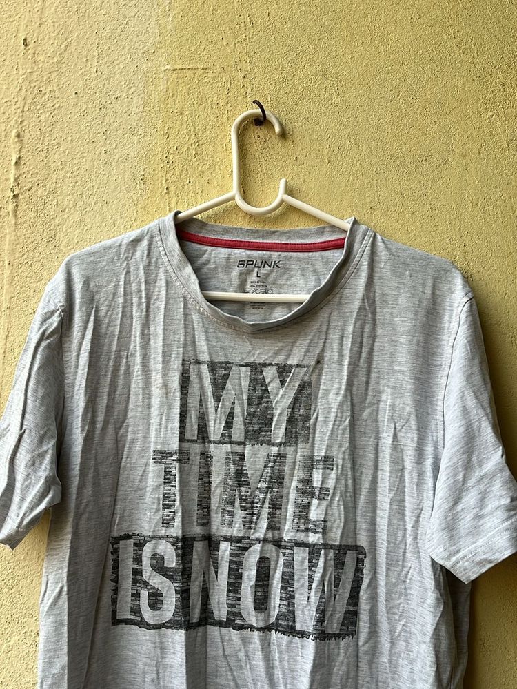 mens spunk grey cotton tshirt