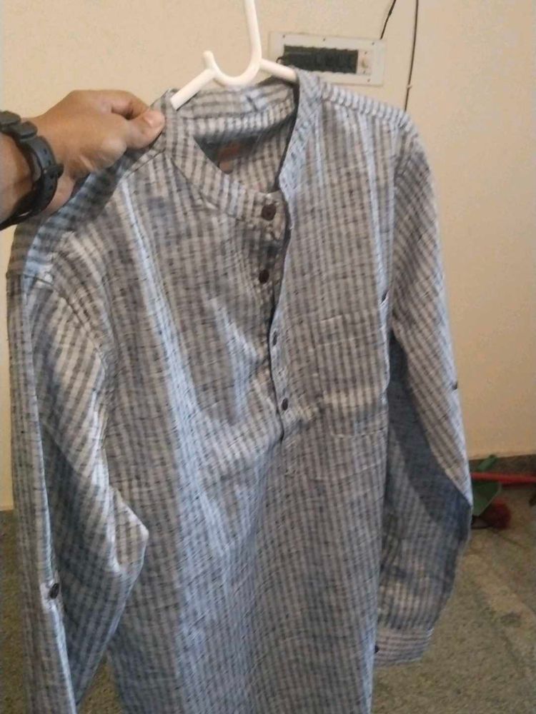 1 Grey Short Kurta