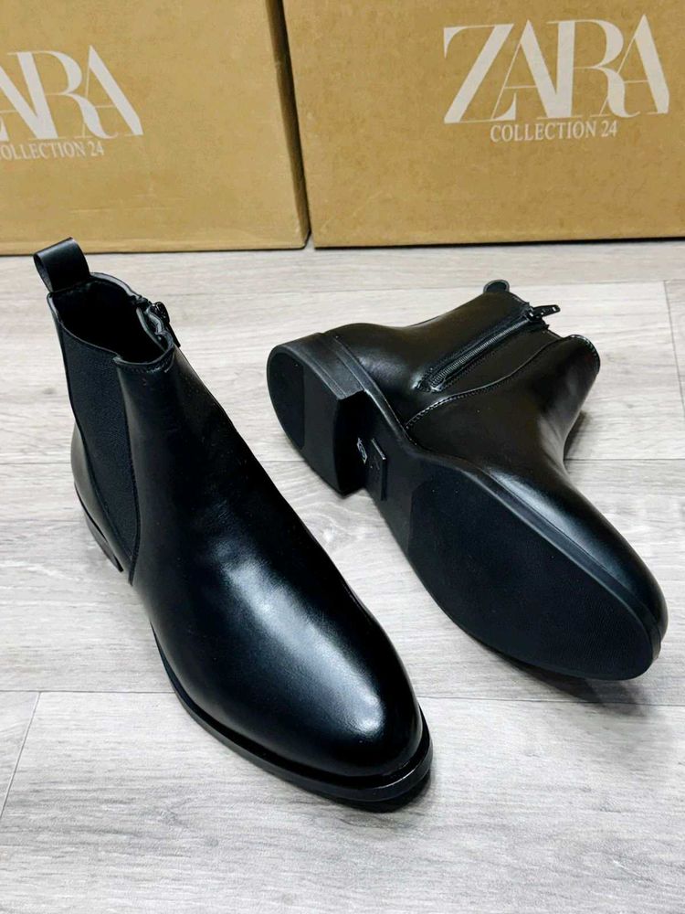 Zara Black Leather Boots size 6 to 9