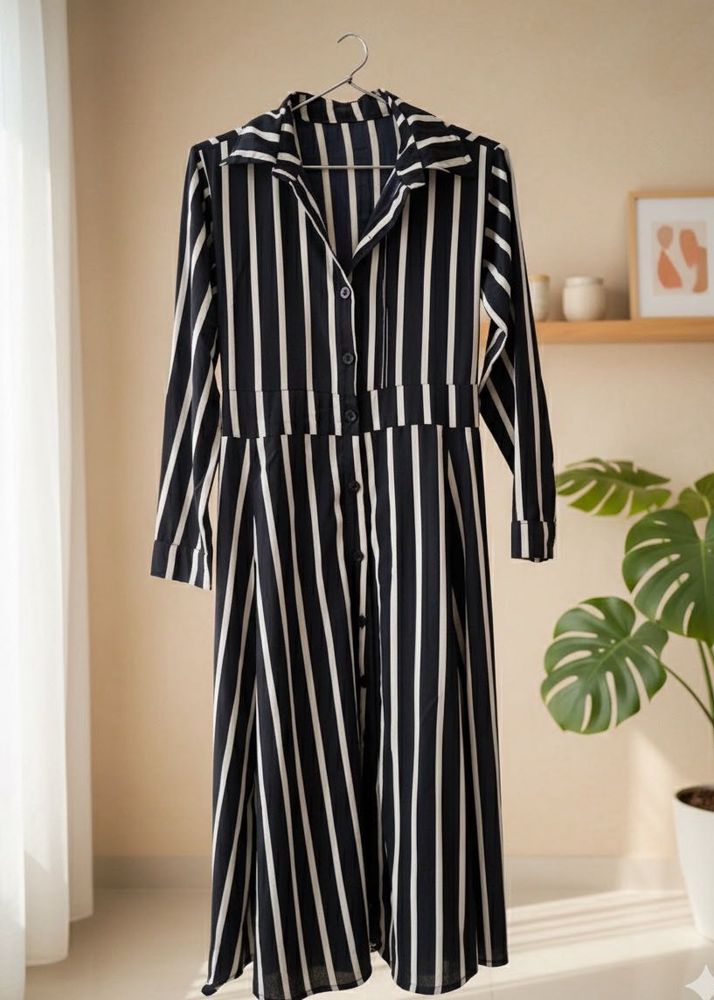 Striped Shirt Dress