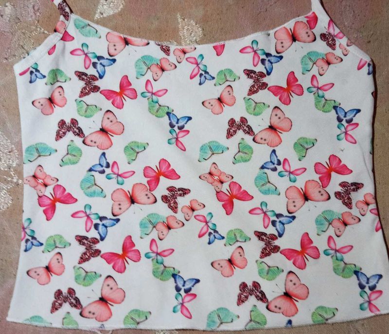 Butterfly Print Cami Tank Top