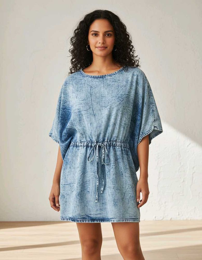 Denim Look Tunic Dress