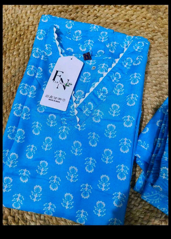 Blue Floral Print Top