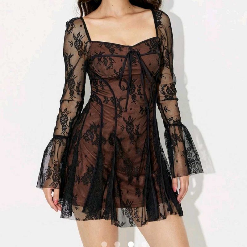 Sheer A-Line Dress