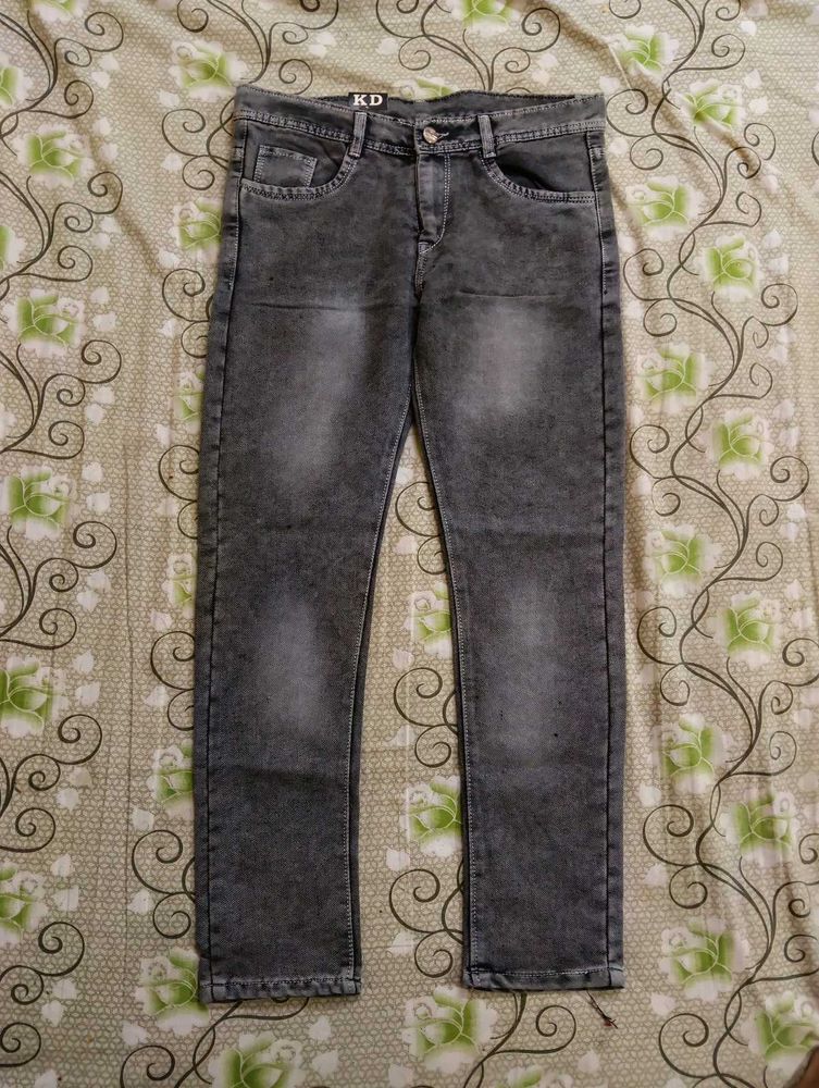 Stylish Gray Denim Jeans