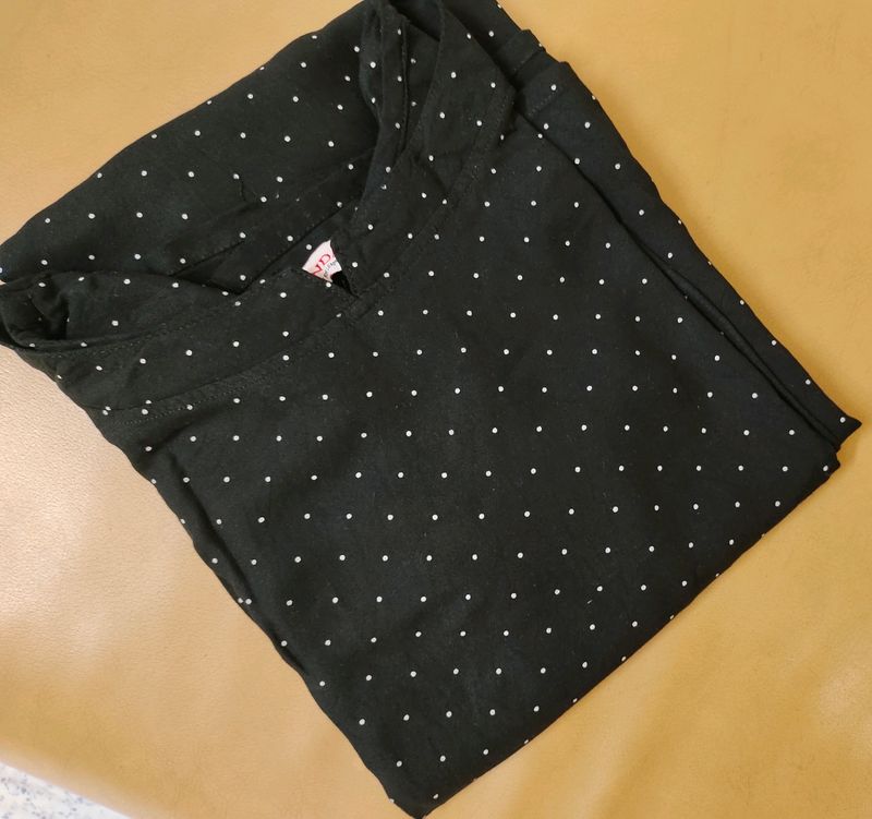 Black Polka Kurti