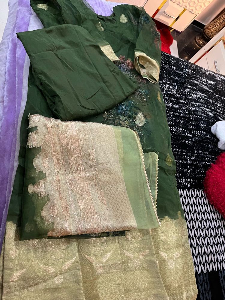 new organza suit party wear