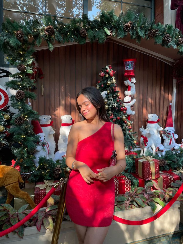 Red One-Shoulder Mini Dress