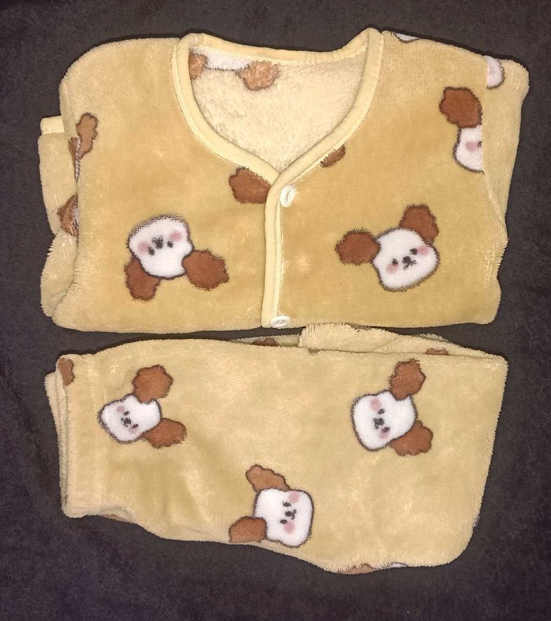 Cute Dog Print Pajama Set