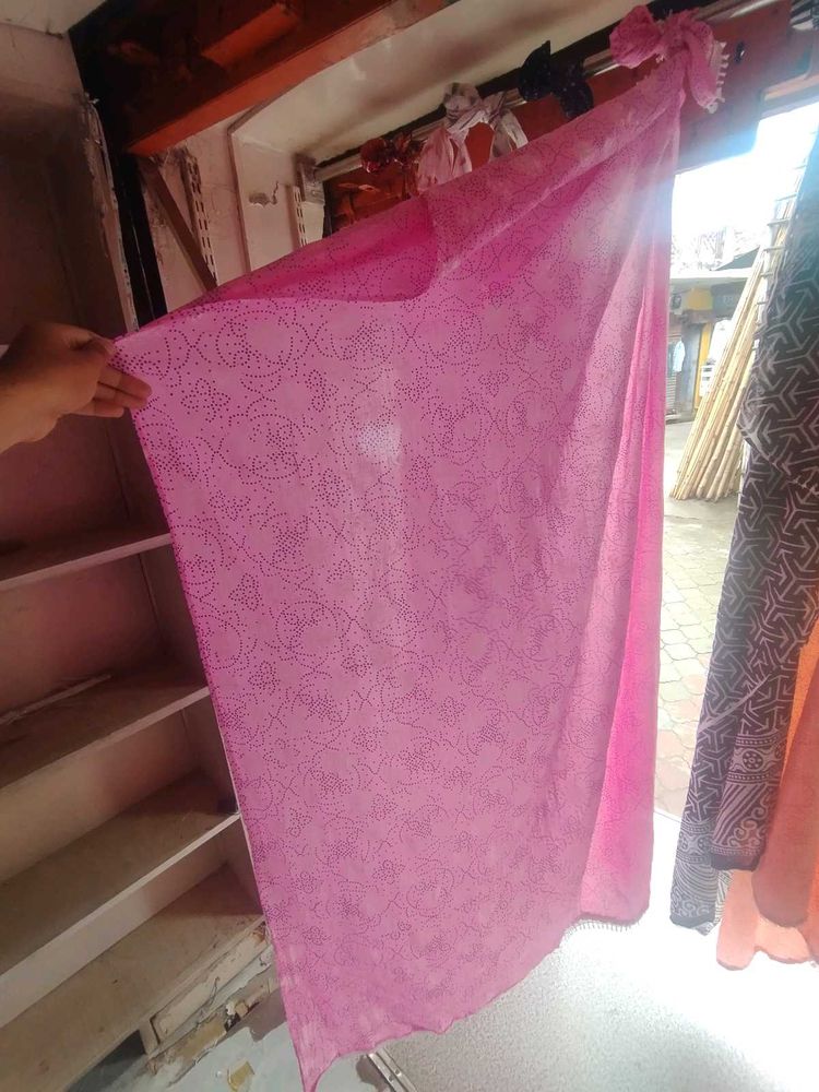 Pink Printed Dupatta