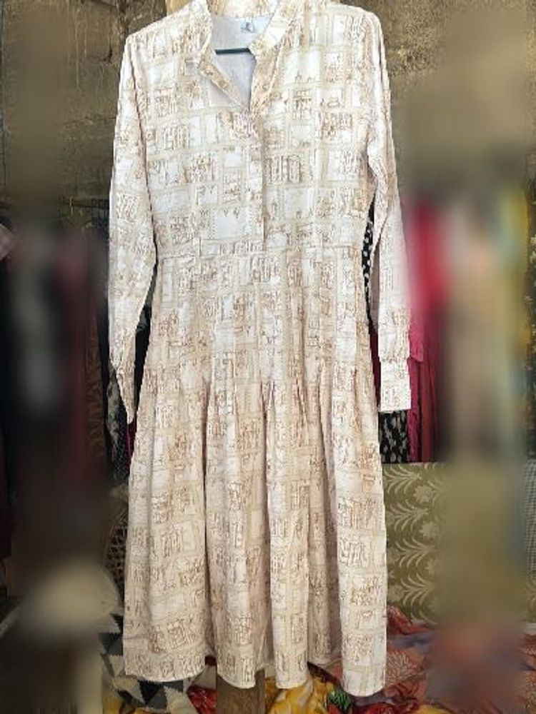 Patterned Midi Shirt Dress