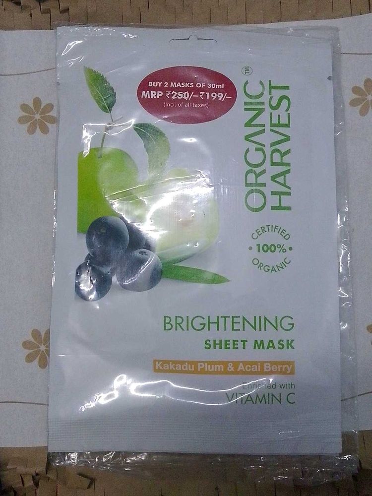 Organic Harvest Brightening Sheet Mask