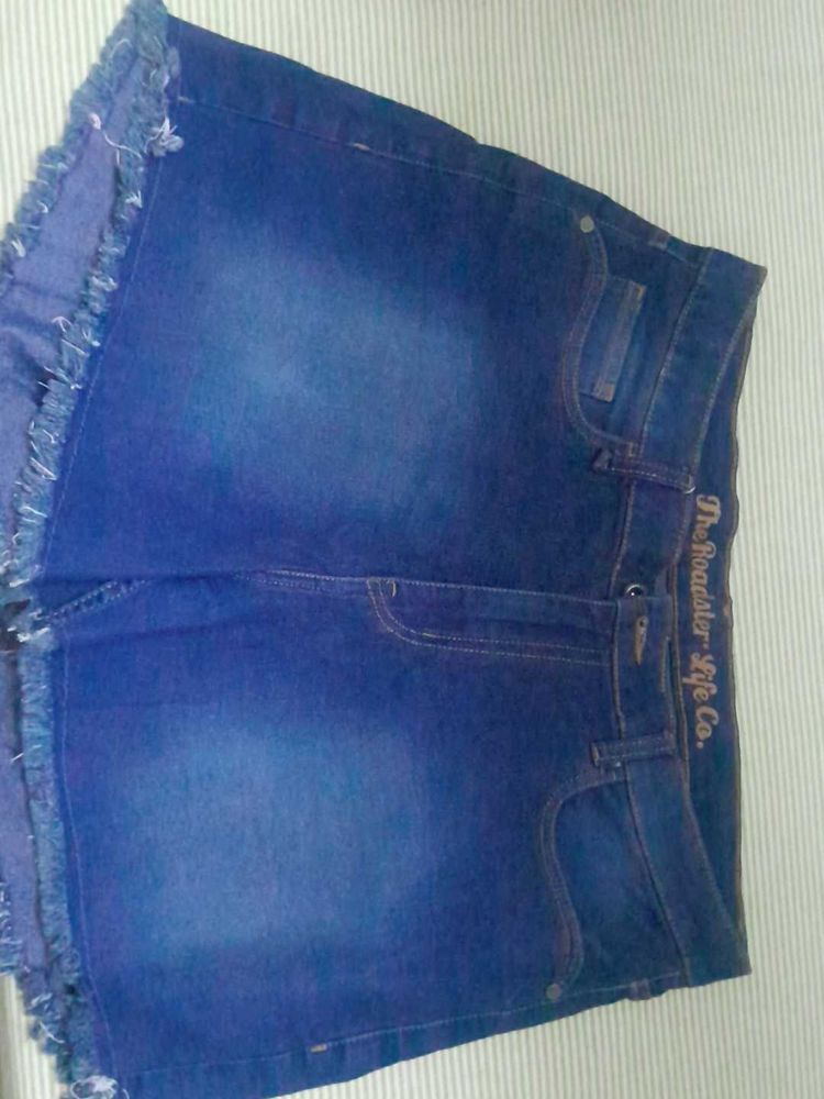 Denim Navy Blue Shorts