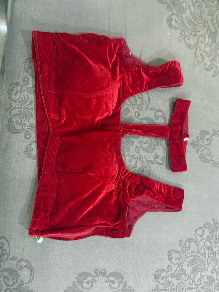 Red Velvet Blouse
