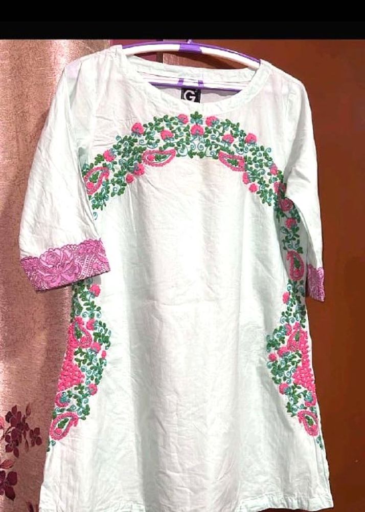 Pure Cotton Embroidered Kurti