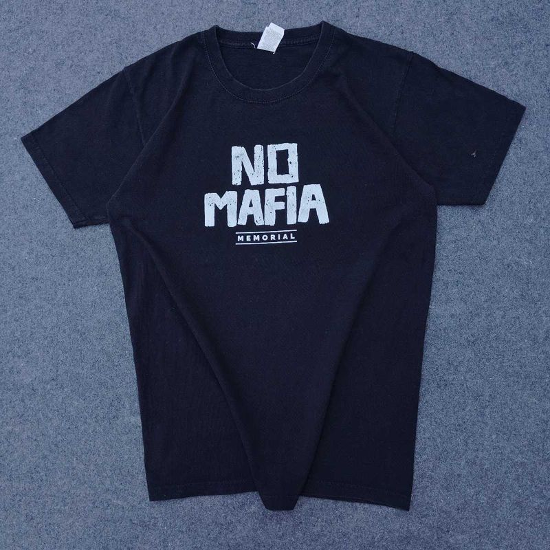 Navi Blue No Mafia Shirt For Mens Thrifted