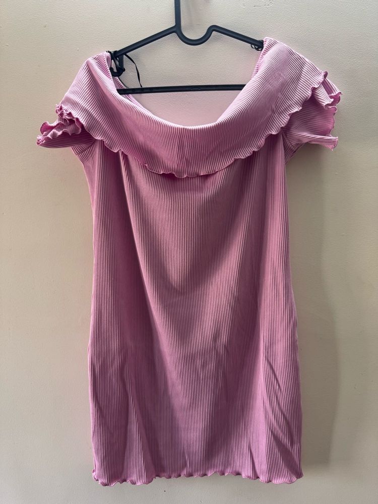 H&amp;M Pink Off Should Dress