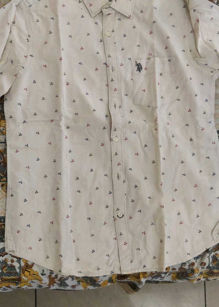 US Polo Cotton Linen Blend Shirt For Summers
