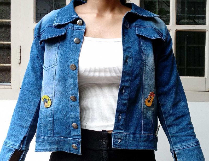 Denim Jacket with Patches