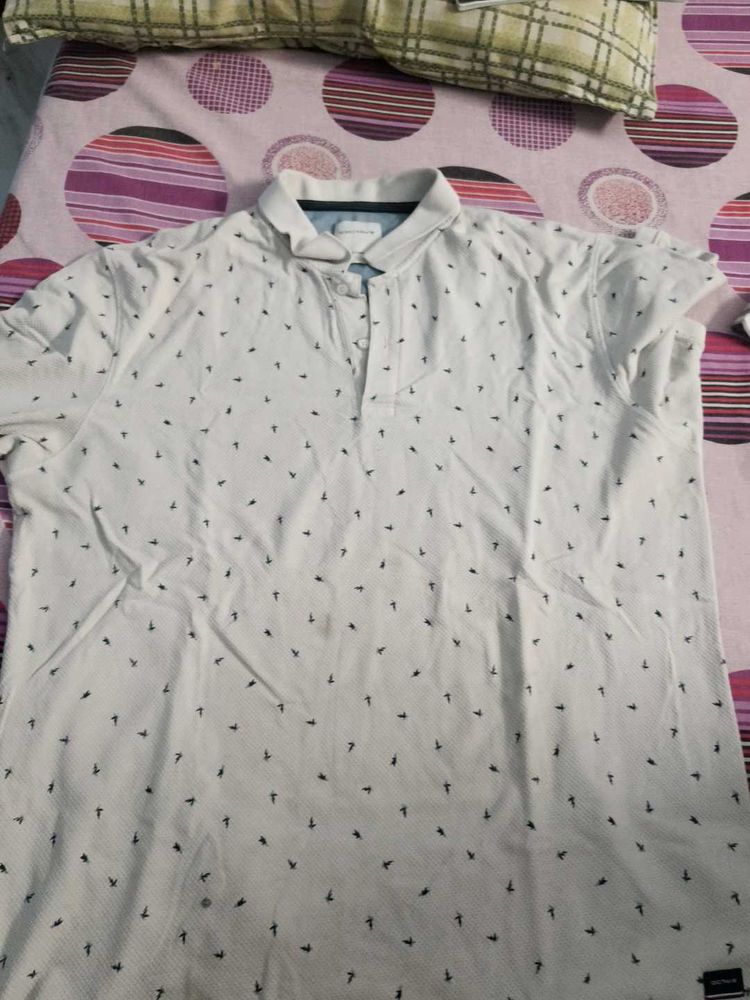 Patterned Polo Shirt - Size L