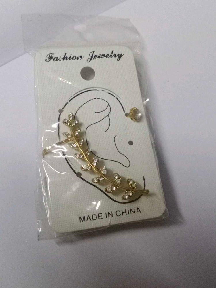 Leaf Ear Cuff.# Chinese Earring