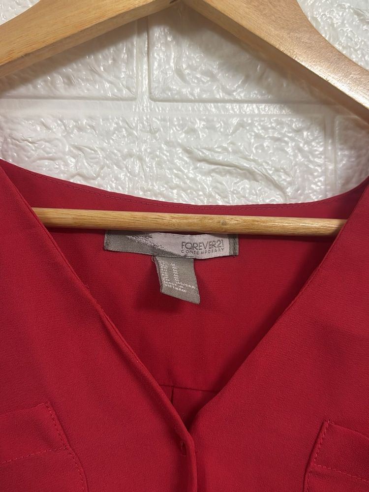 Forever 21 Red Blouse - Contemporary Style