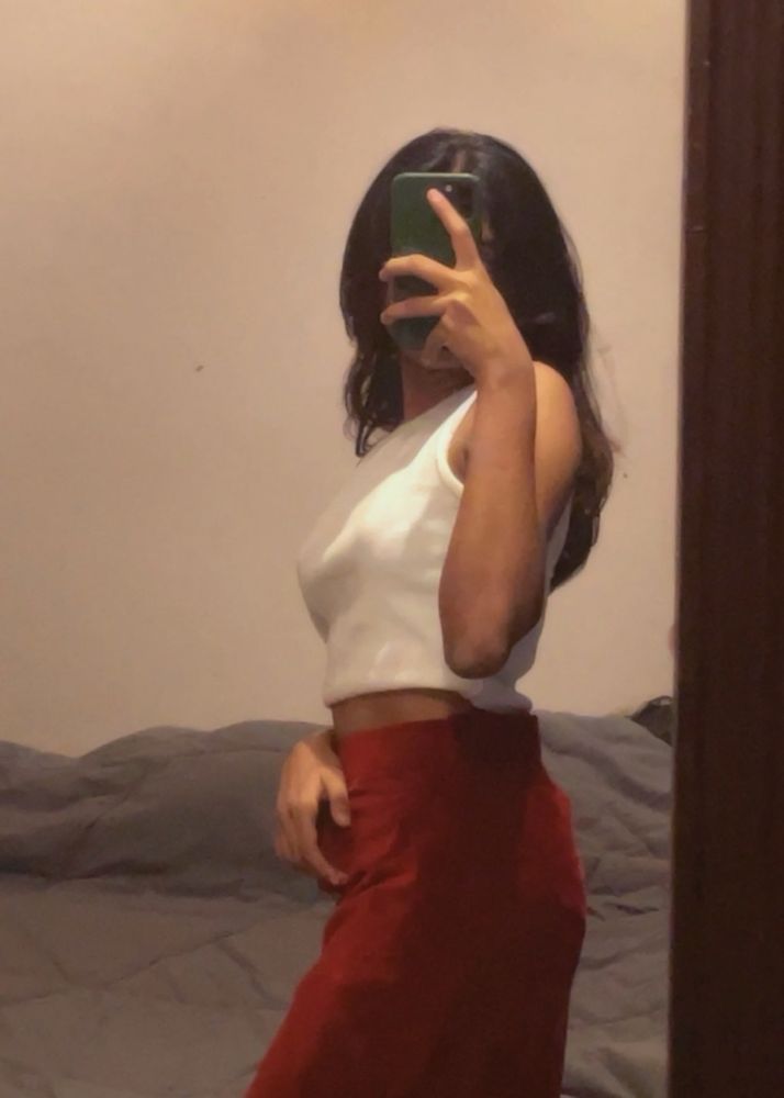 Velvet Skinny Short Skirt