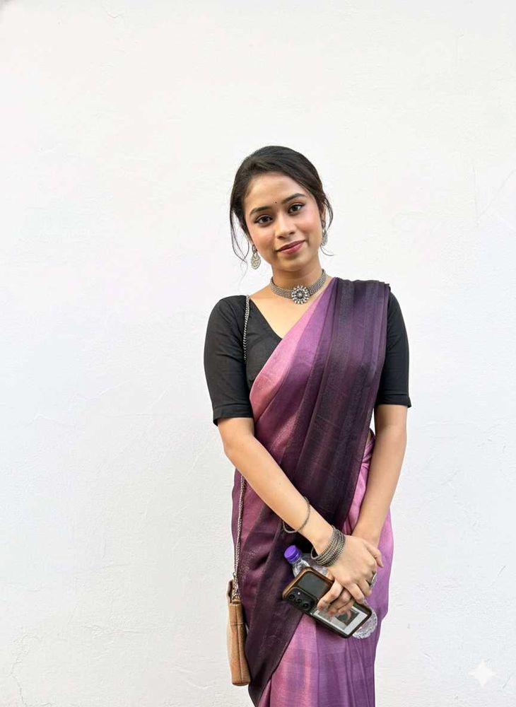 Elegant Purple Ombre Saree