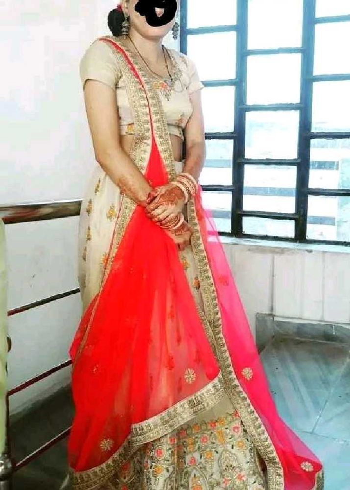 Cream Colour Lehenga