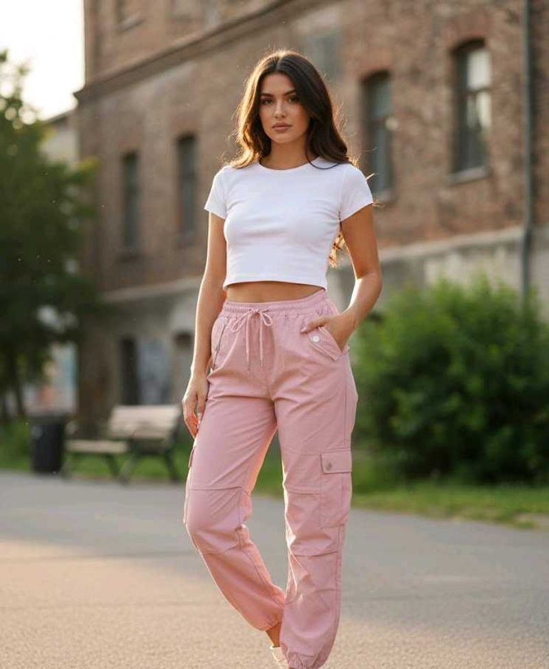 Blush  pink Cargo pants