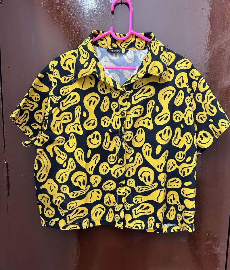 Smiley Face Print Top