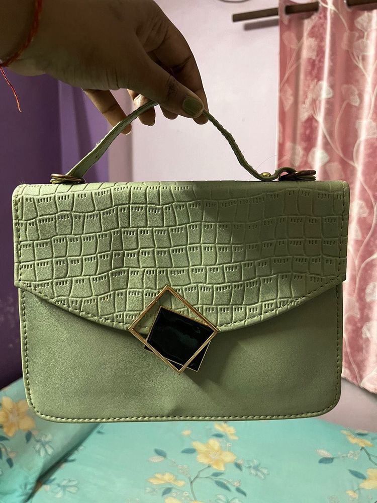 Women Green Sling Bag