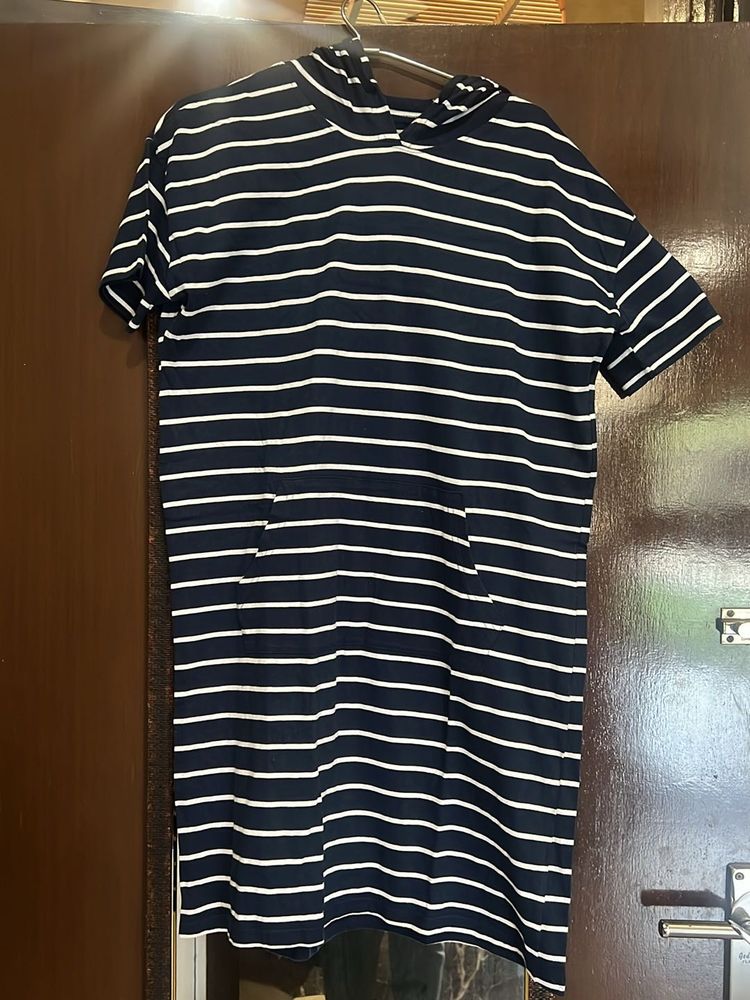 Striped Hoodie Dress