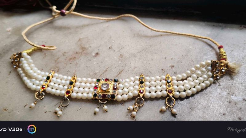 Pearl &amp; Stone Beaded Choker