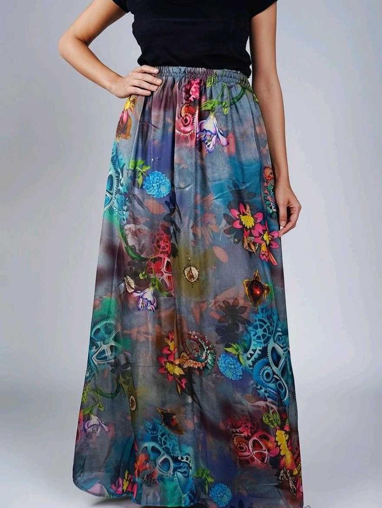Floral Print Maxi Skirt