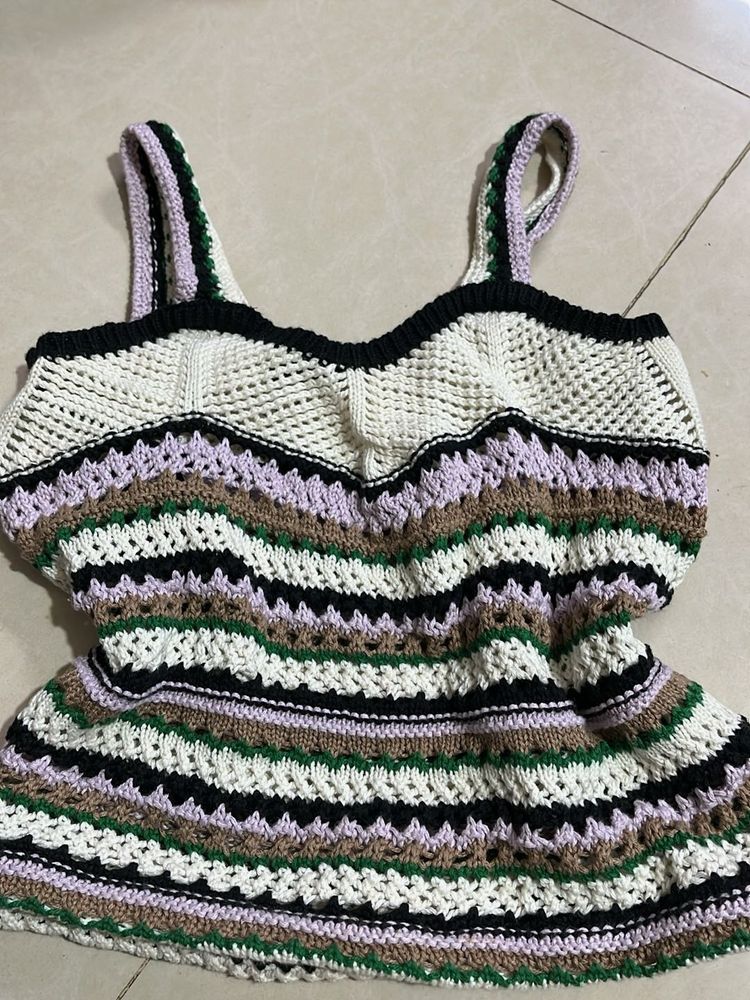 Striped Knit Tank Top